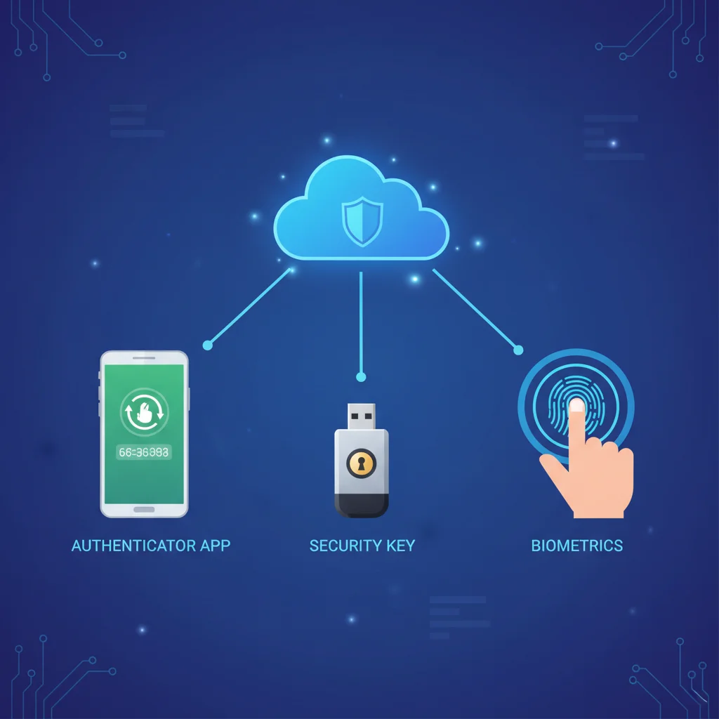 Illustration of different Two-Factor Authentication methods for enhanced security.