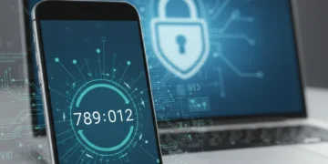 Smartphone displaying a Two-Factor Authentication code for secure login.