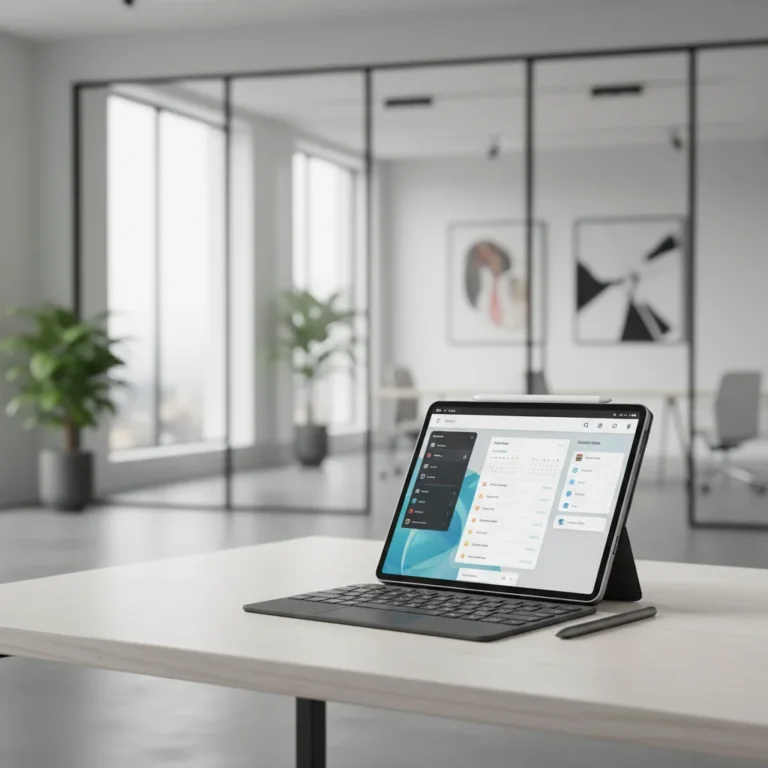 Modern Android tablet with stylus and keyboard for productivity