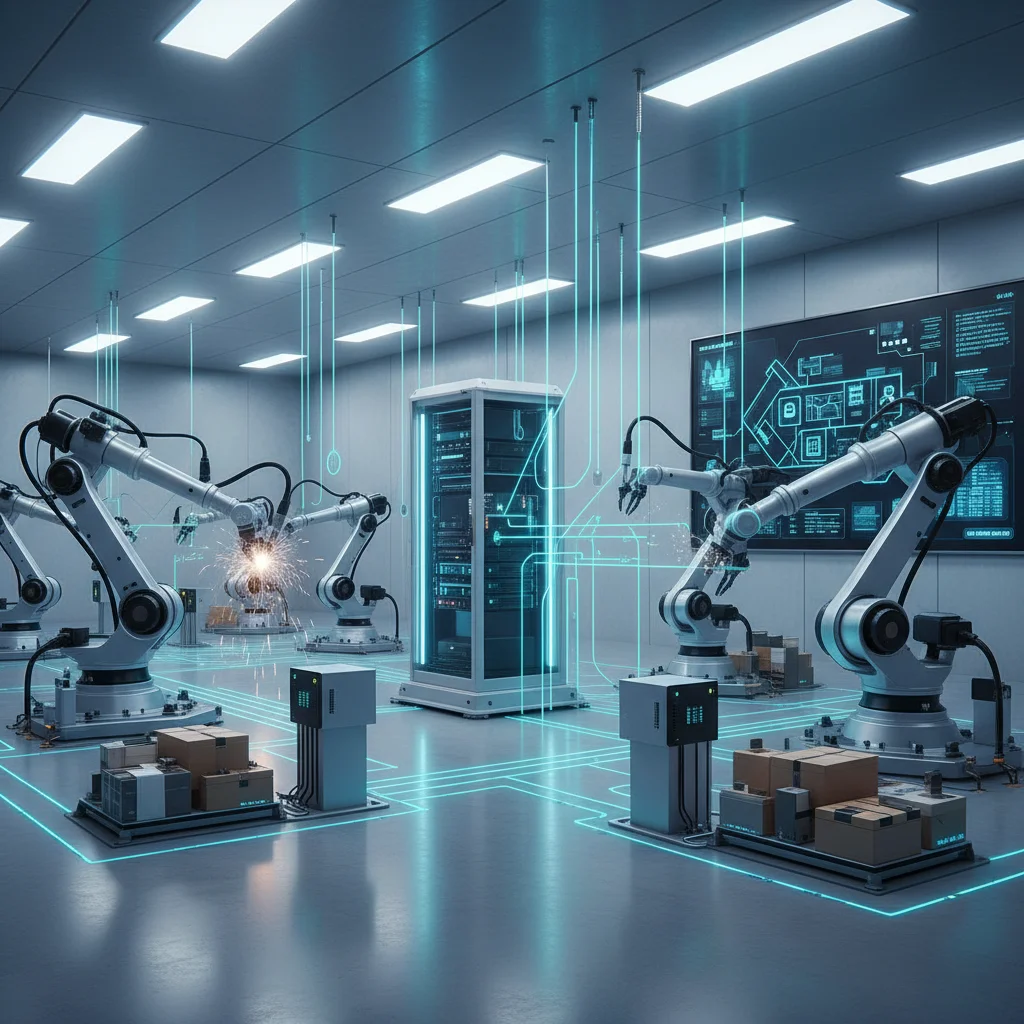 Robotic factory floor leveraging edge computing for real-time operational analytics