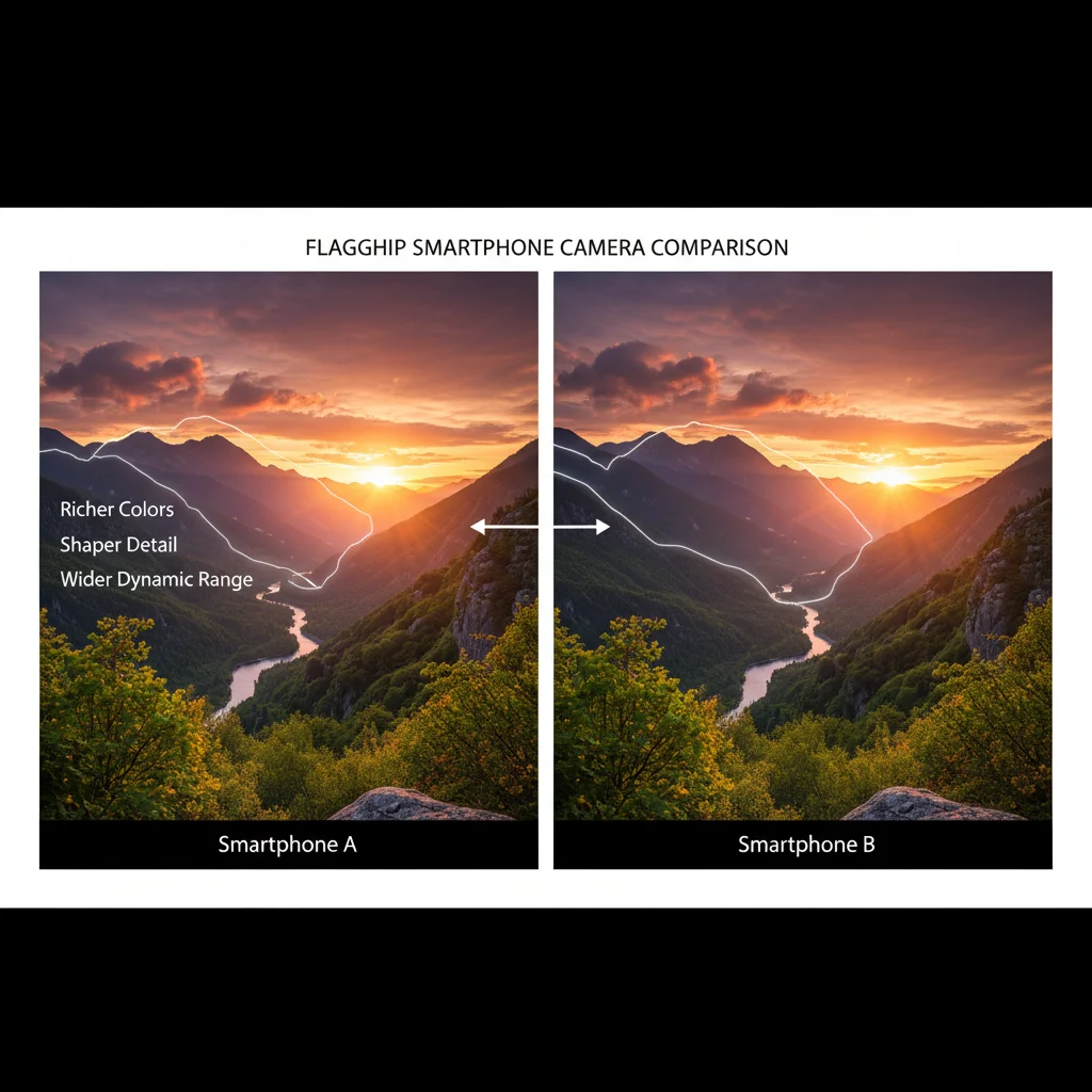 Side-by-side comparison of two smartphone photos, demonstrating differences in image quality and detail.