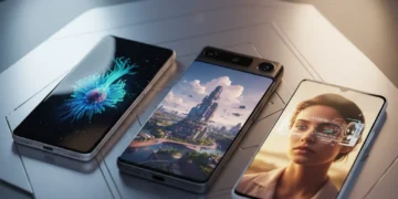 Three flagship smartphones showcasing their impressive camera capabilities, highlighting the 2026 camera battle.
