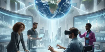 Virtual reality meeting with avatars enhancing remote collaboration