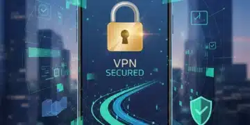 Secure smartphone with VPN tunnel protecting data in a mobile environment.