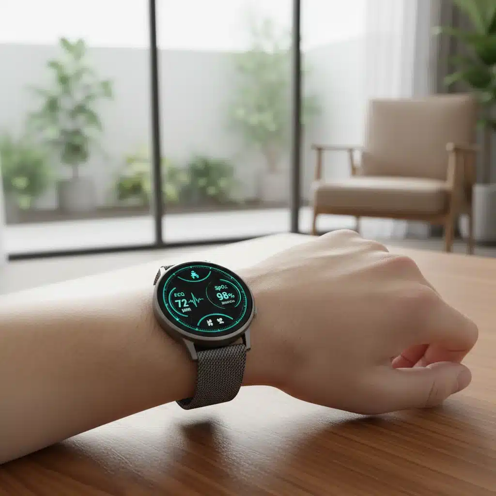 Smartwatch displaying advanced health monitoring features like ECG and blood oxygen.