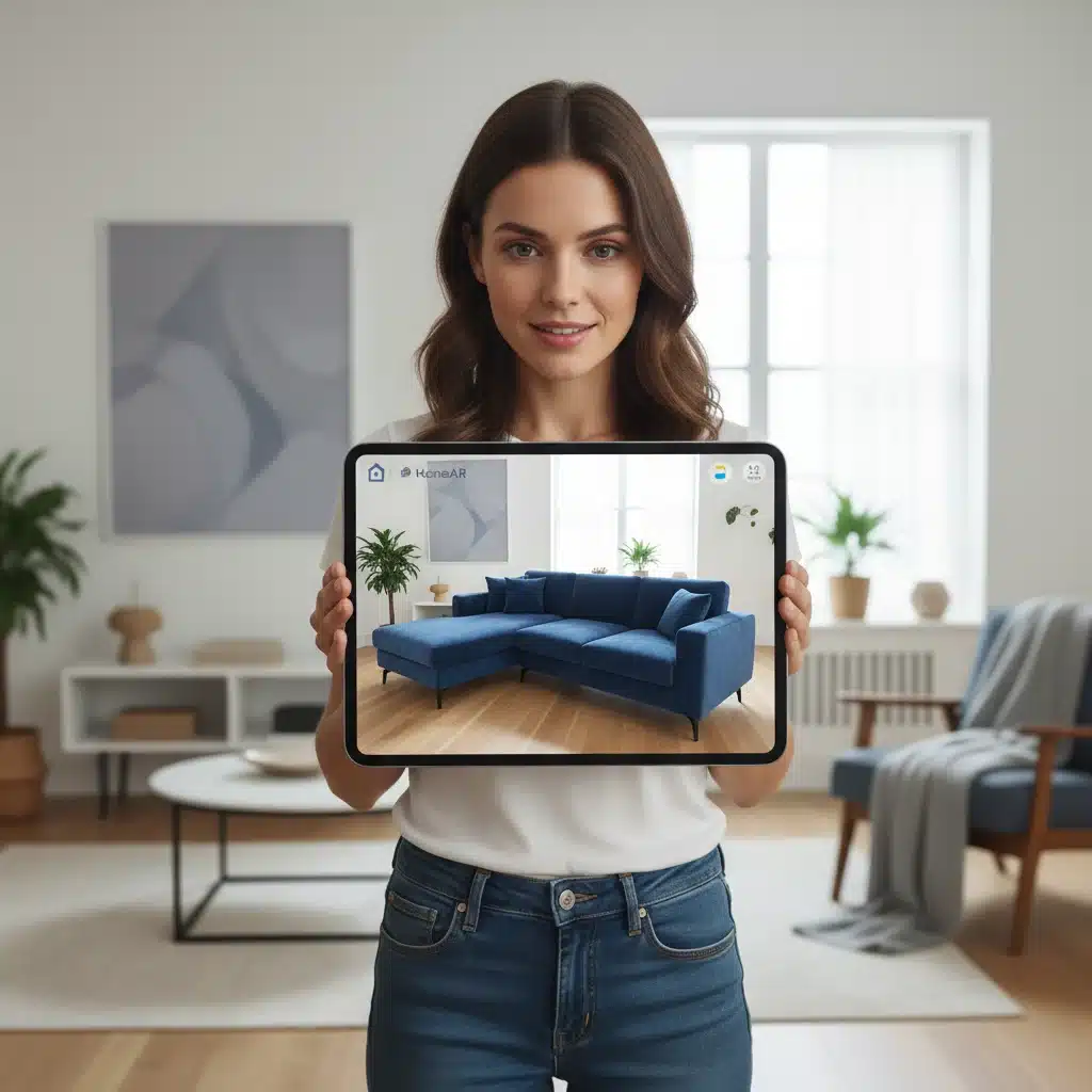 Augmented reality for home decor and furniture visualization in a living room