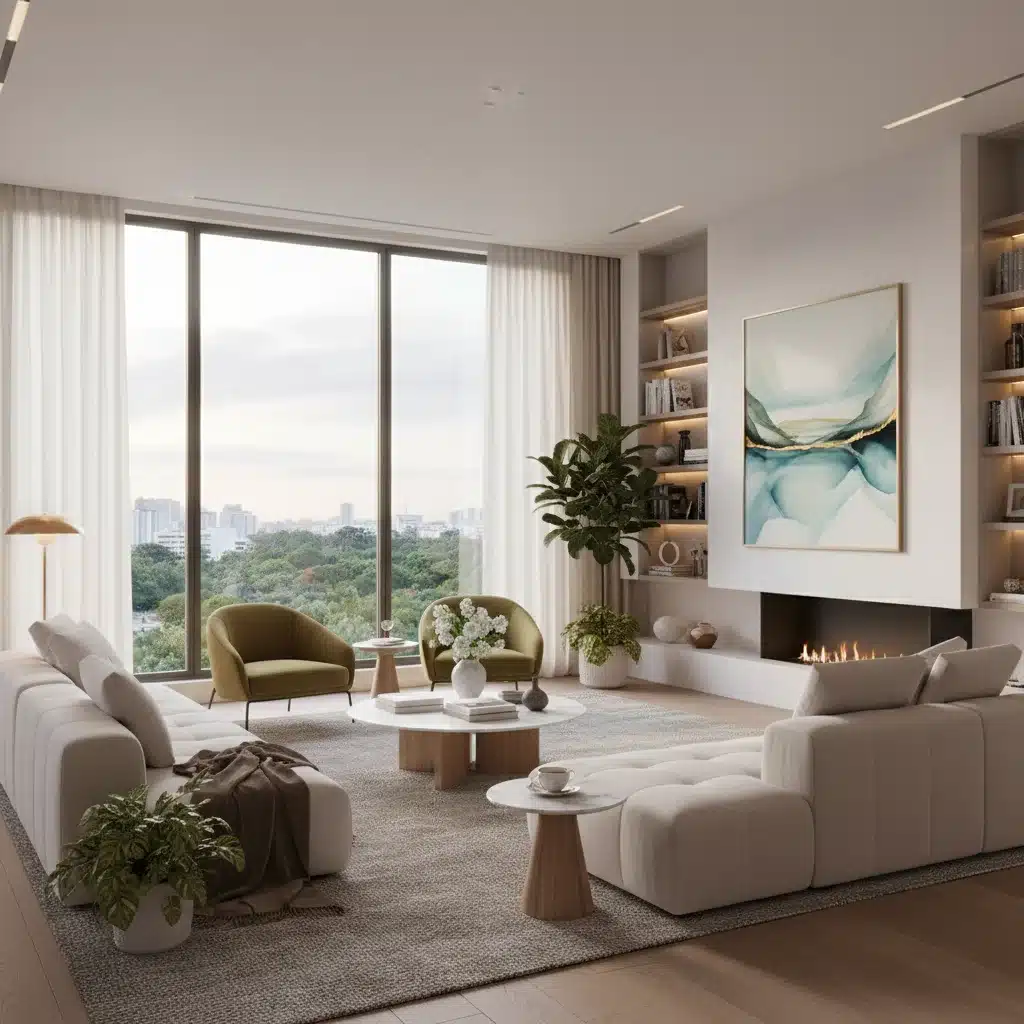 Modern and inviting living room interior, ideal home space