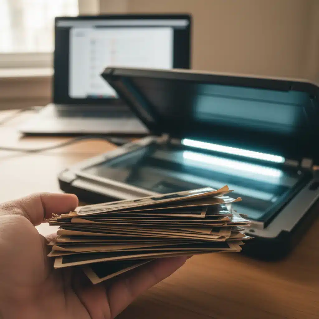 Scanning old printed photographs into digital files