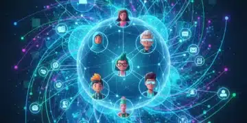 Decentralized Social Media: Top 3 Platforms in the US by 2026 Illustration of decentralized social media network with interconnected users